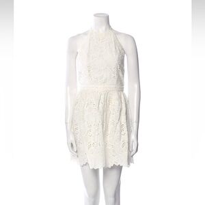 Zimmermann Halterneck Mini Dress (Size 1, White)